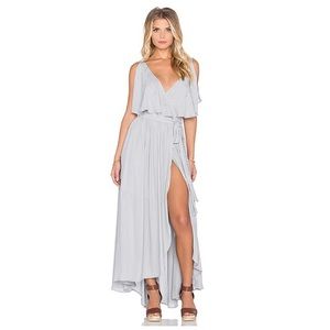 Free People Embroidered Wrap Dress Blue Size XS